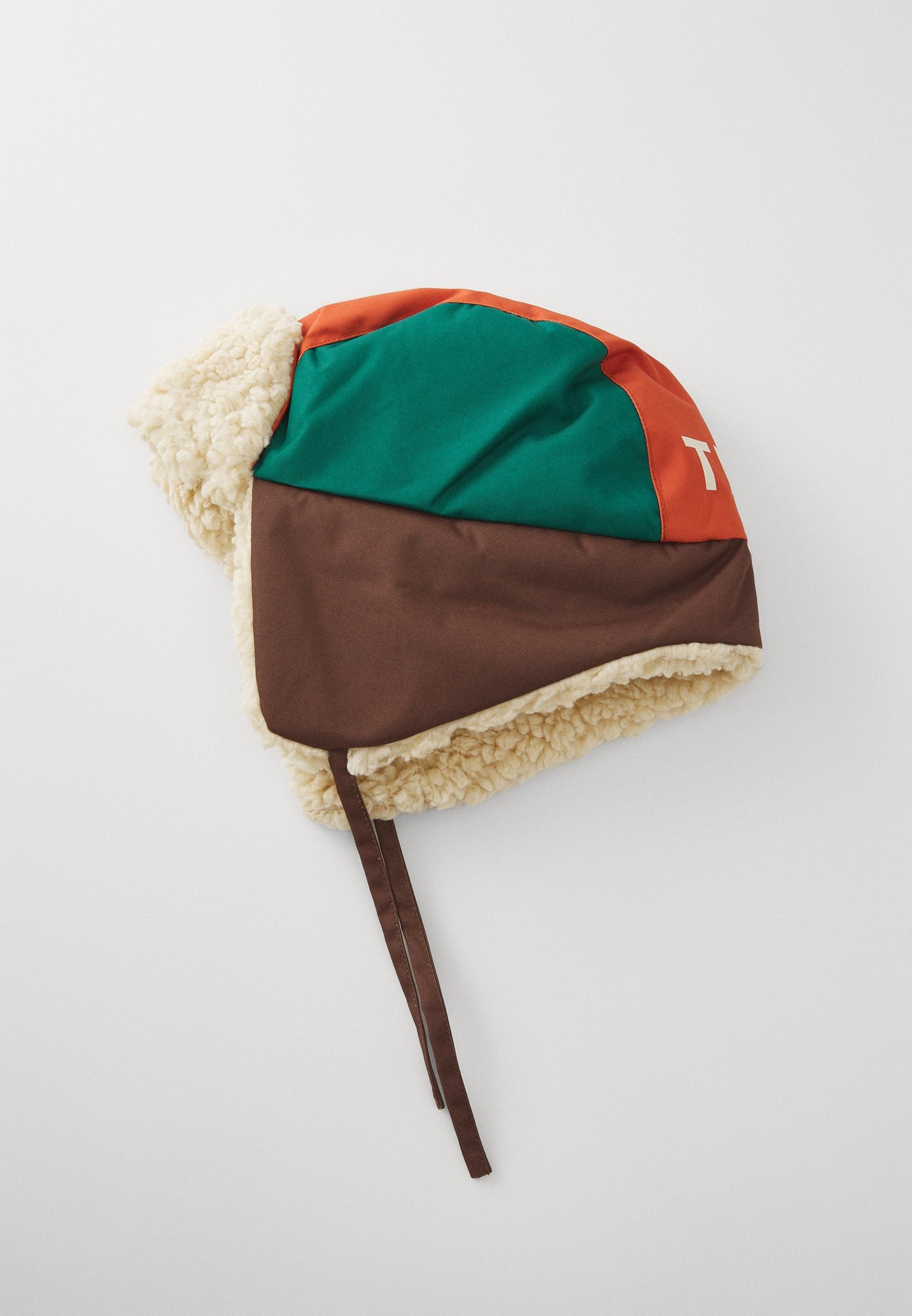 Color Block Chapka - Light Rust/Dark Brown