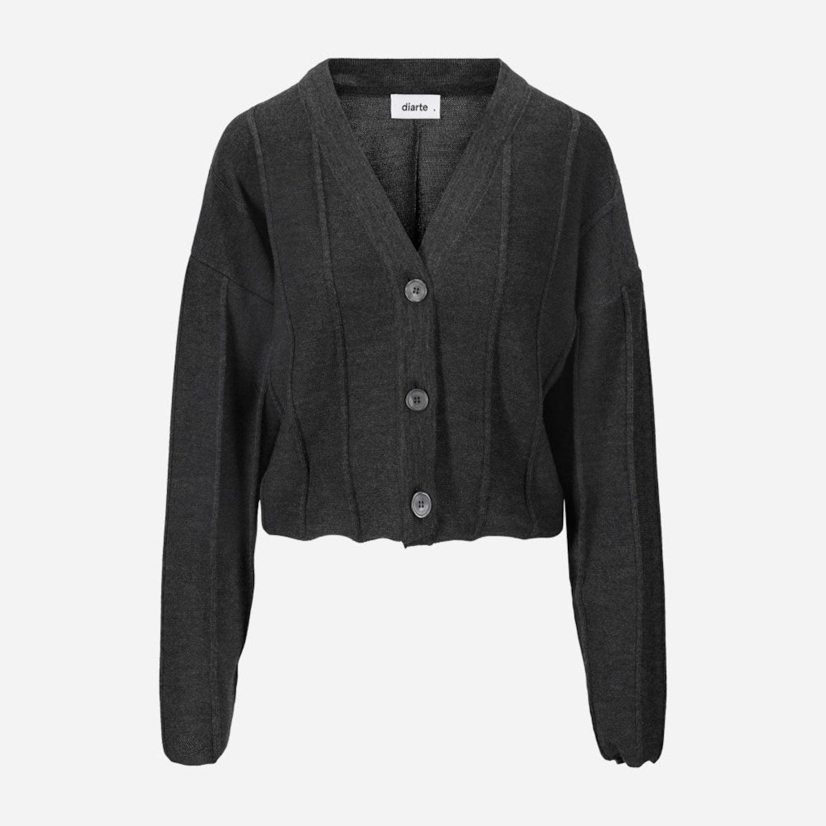 Tora Merino Cardigan - Charcoal
