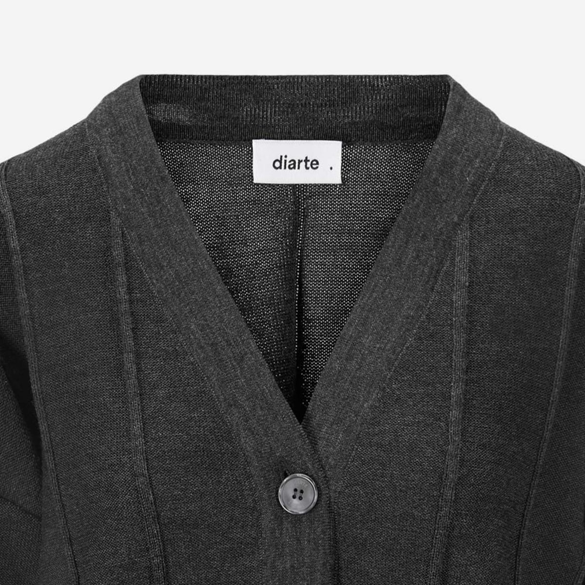 Tora Merino Cardigan - Charcoal