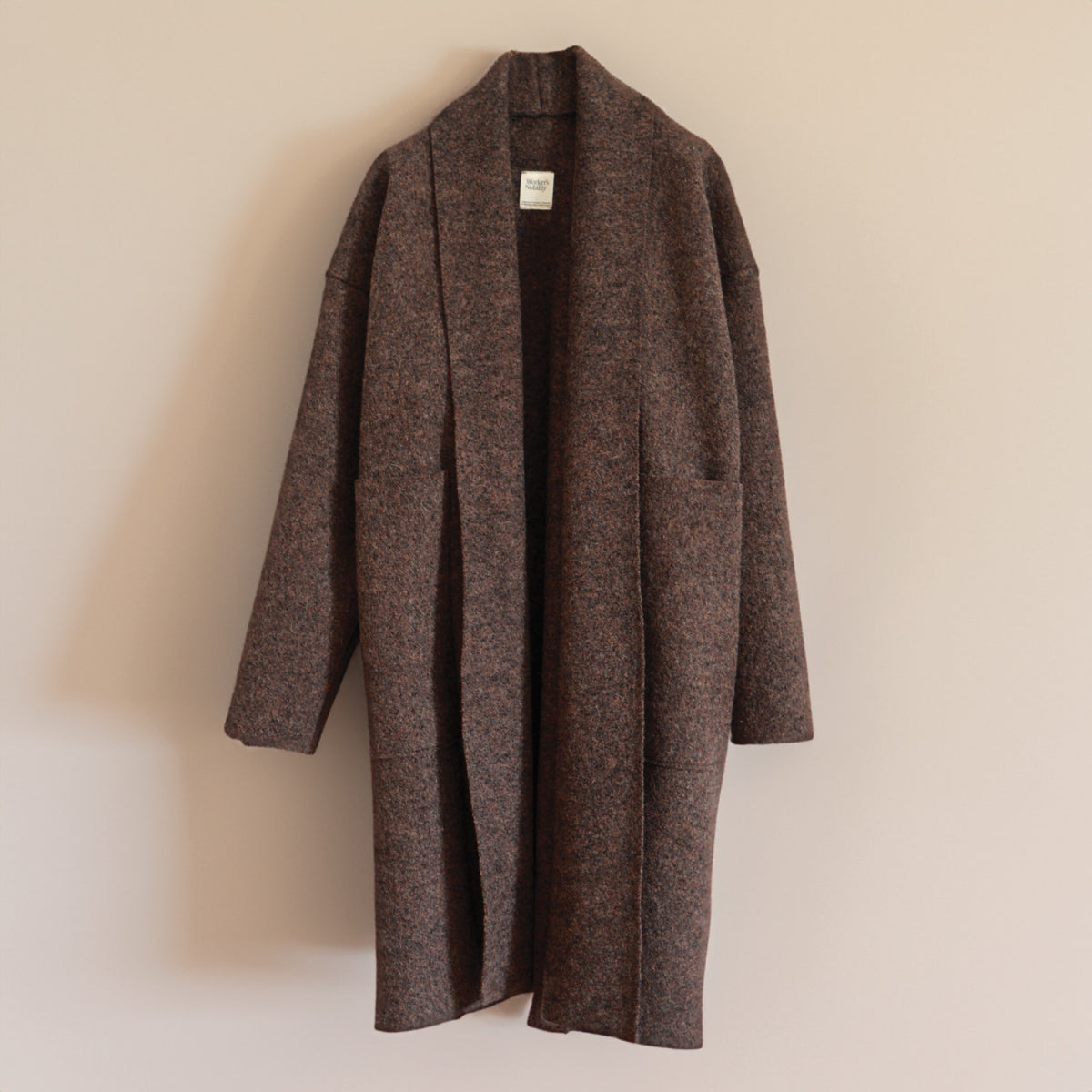 Wool long jacket - brown