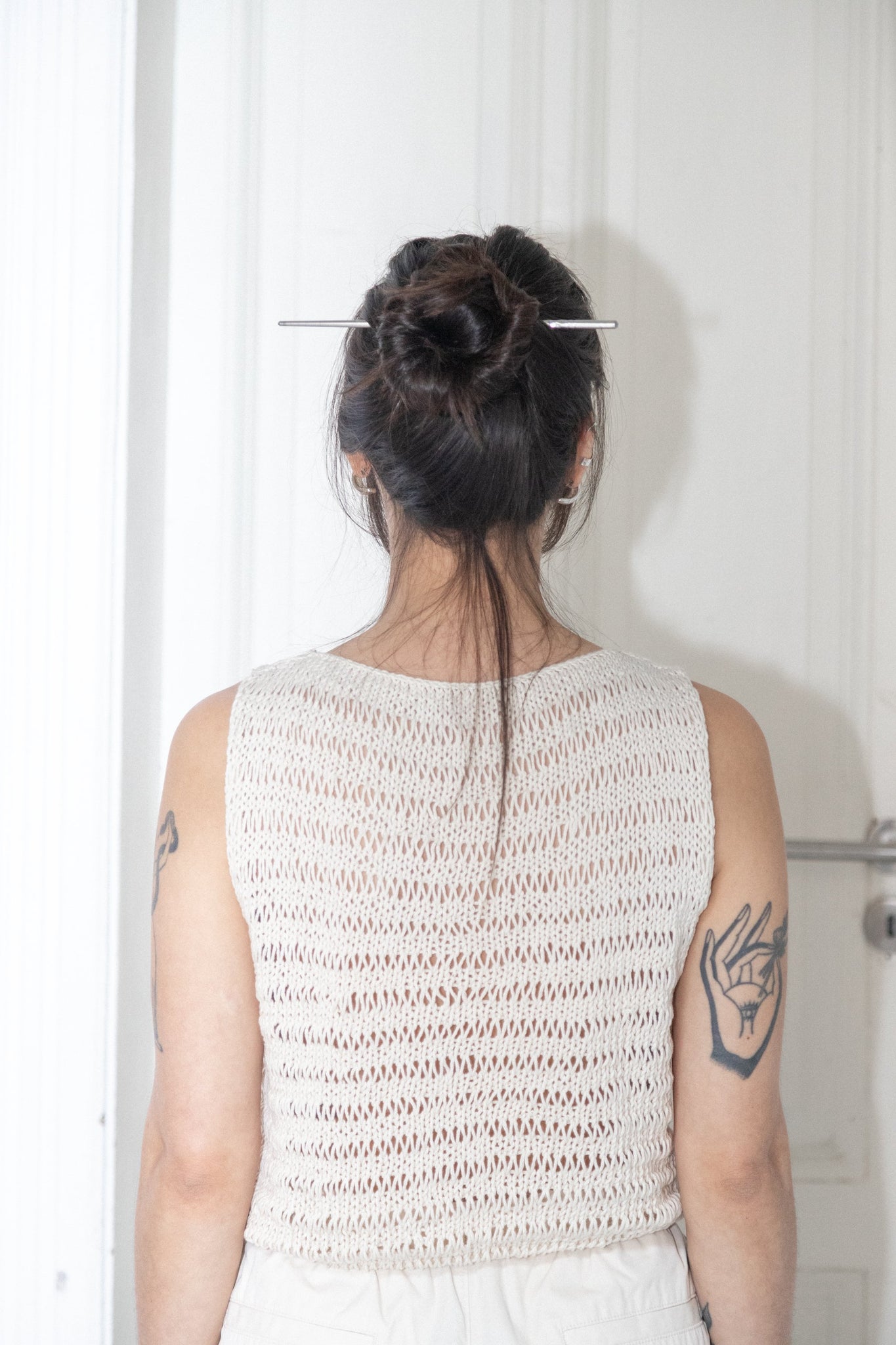 OCEAN TOP - Ecru/Mustard