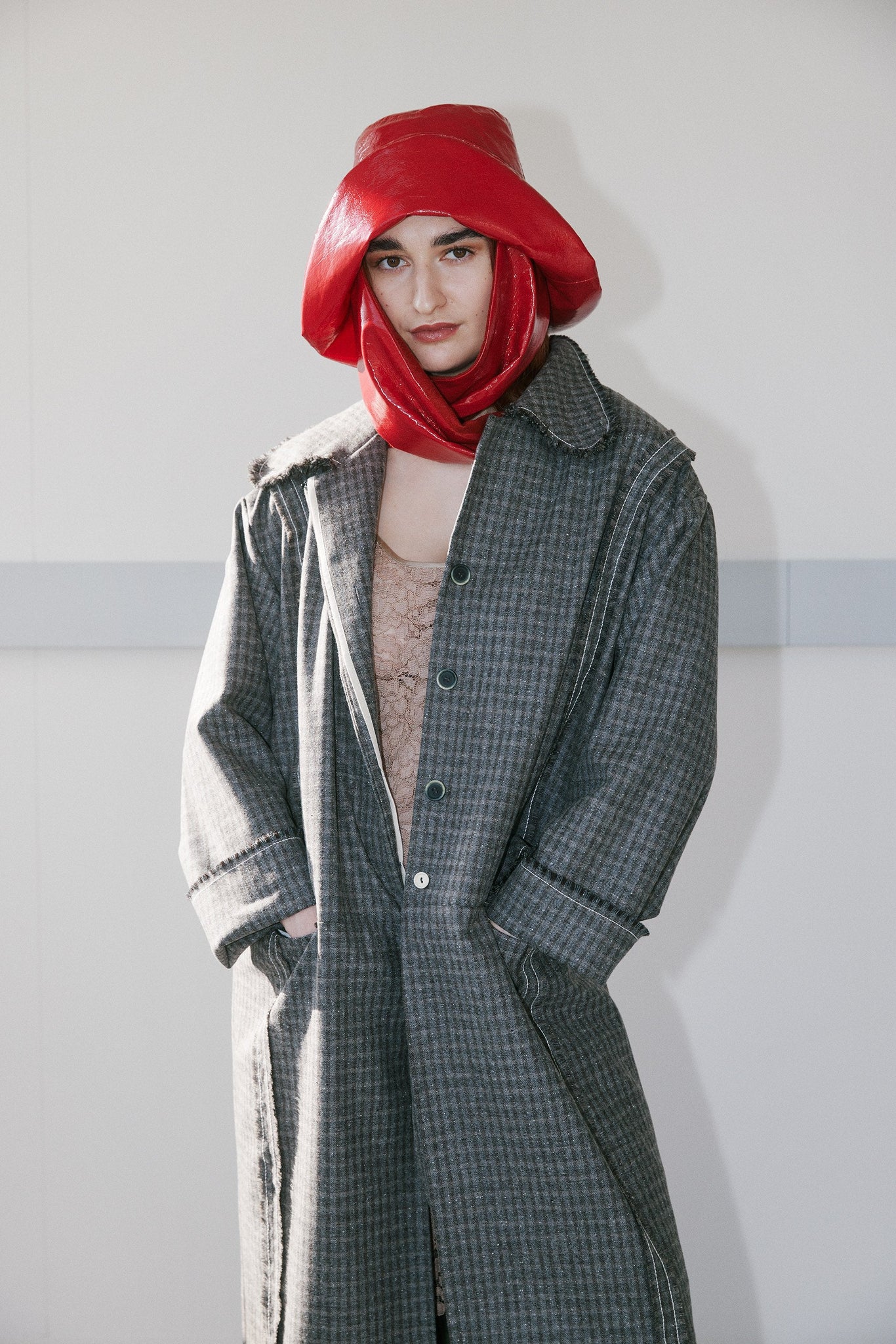 Kreata coat - grey check