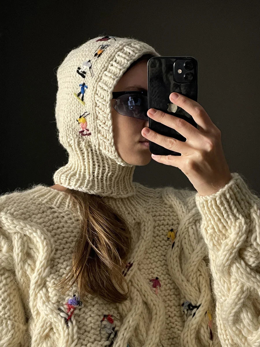 Skiers on the slope balaclava - Ivory