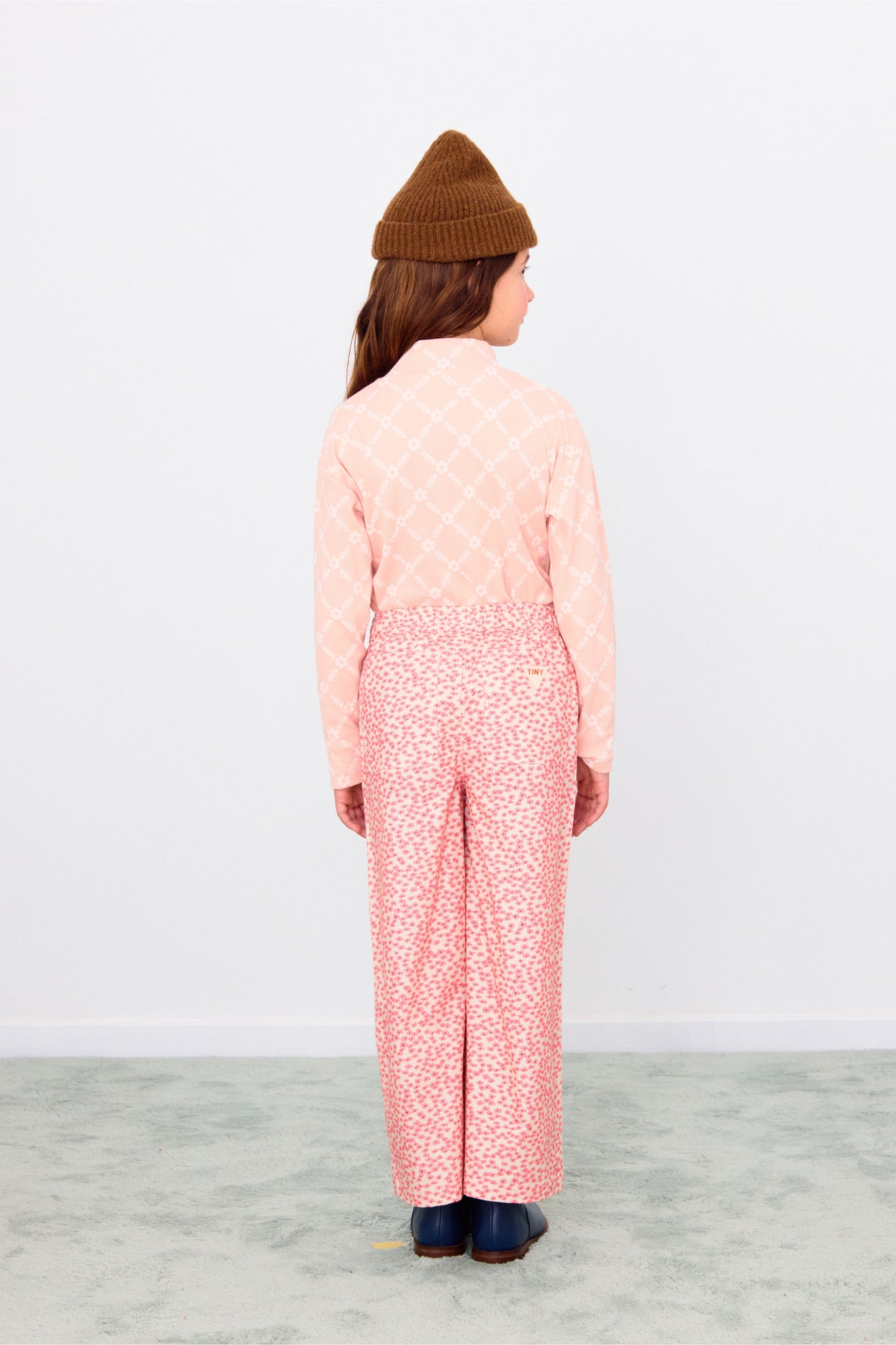Small Flowers Woven Pant - Dark Vanilla