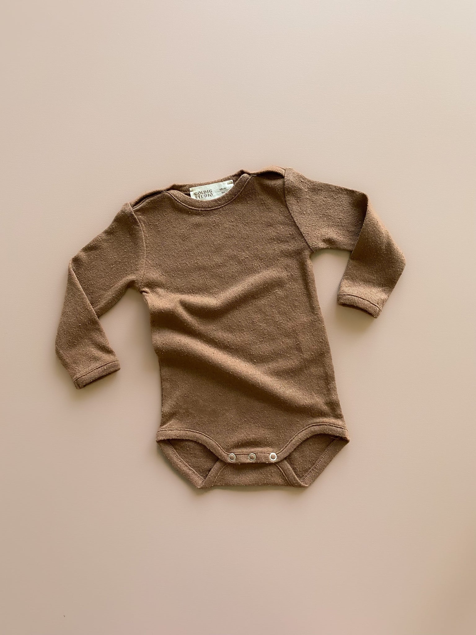 Longsleeve Body - Baby - Bourette Silk - Terracotta