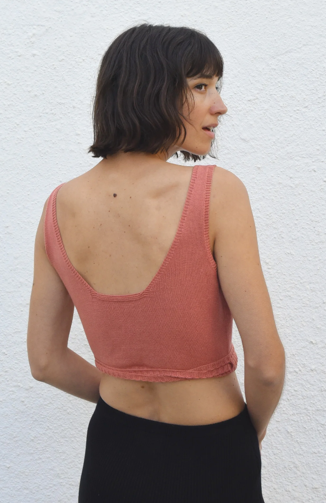 Yara Wrap Top - Salmon