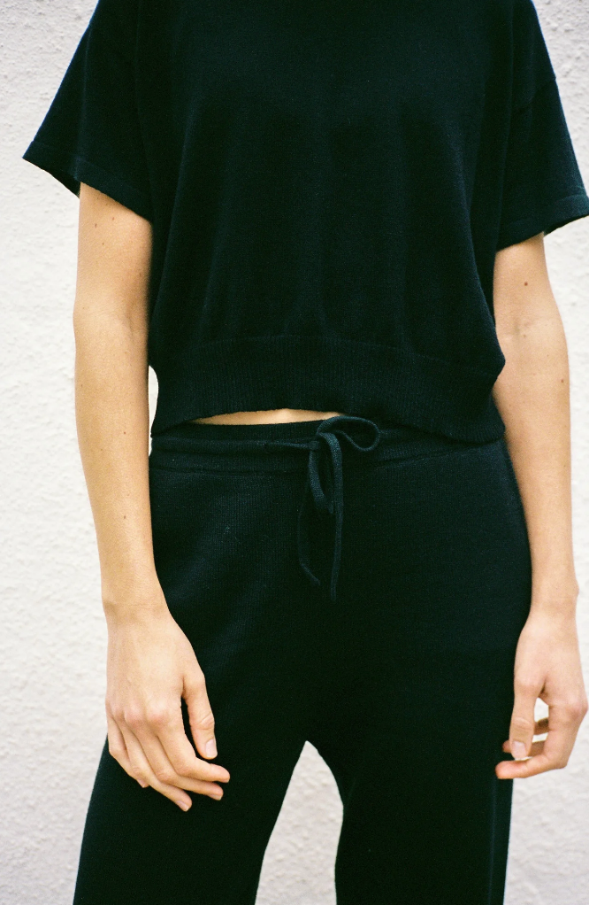Zaira Knit Trousers - Black