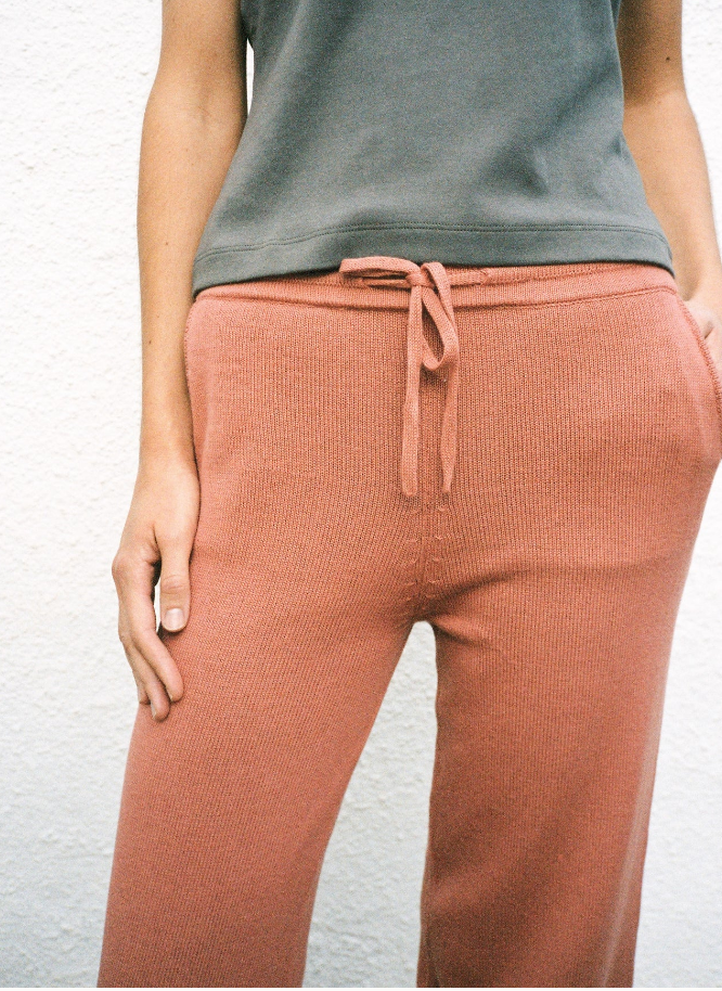 Zaira Knit Trousers - Salmon