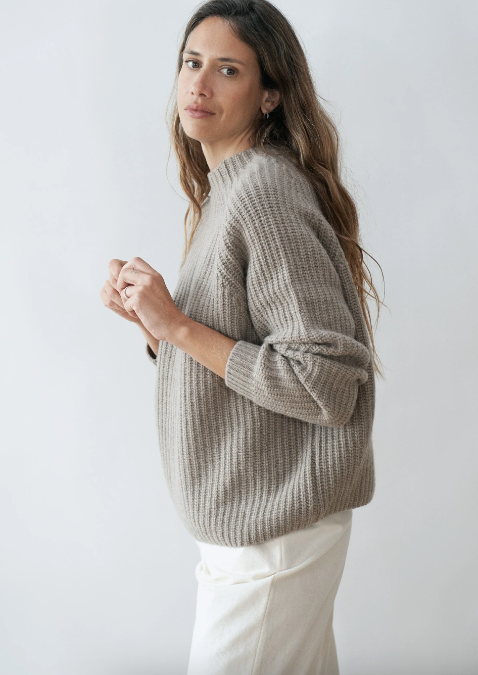 Oriana Cashmere Sweater - Greige