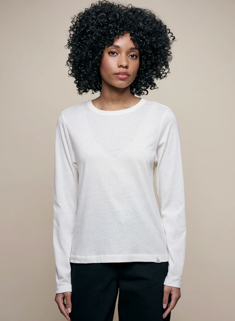 Premium Cotton-Cashmere Women’s Longsleeve - Nature