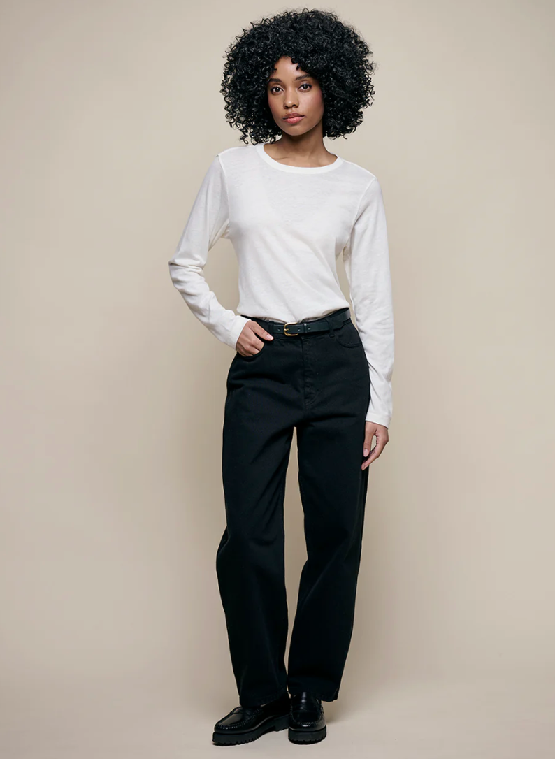 Premium Cotton-Cashmere Women’s Longsleeve - Nature