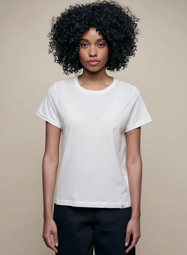 Premium Cotton-Cashmere Women's T-Shirt - Nature