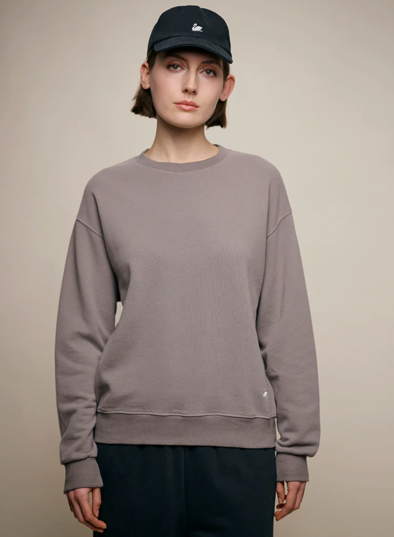 Relaxed Cotton Soft Fleece Sweatshirt -Faded Grain