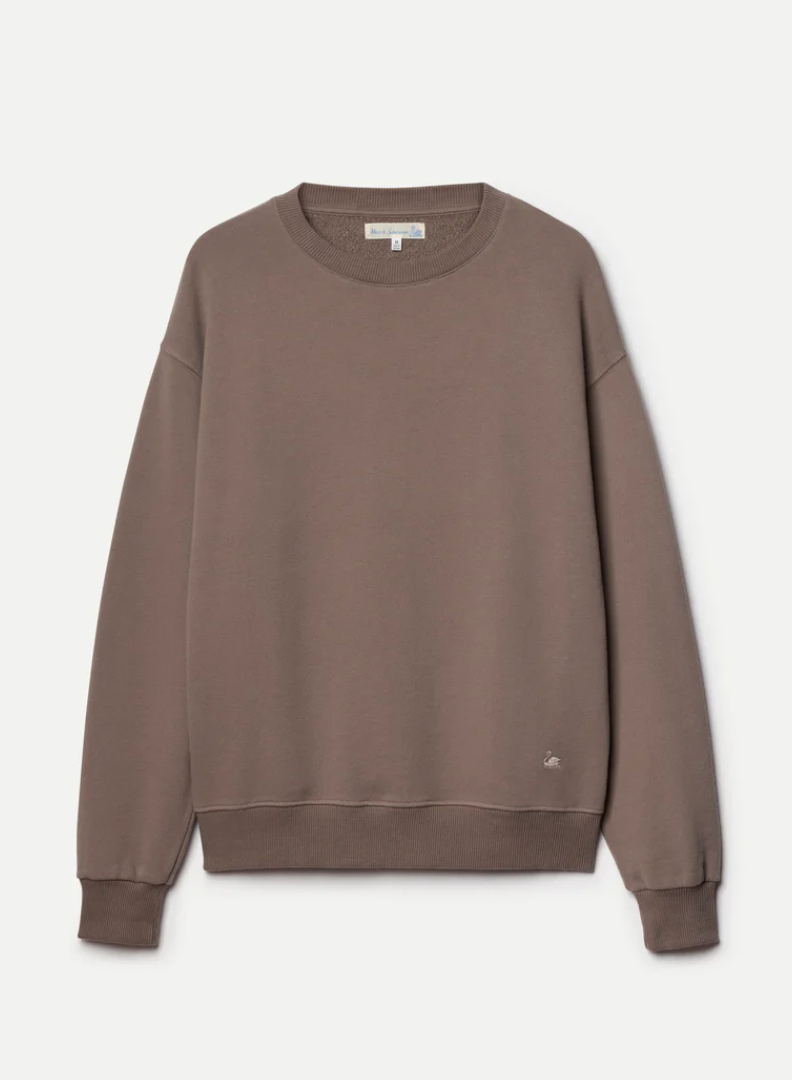 Relaxed Cotton Soft Fleece Sweatshirt -Faded Grain