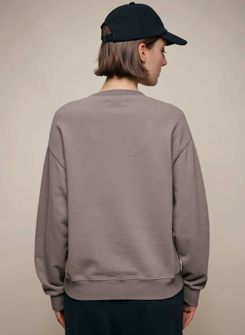 Relaxed Cotton Soft Fleece Sweatshirt -Faded Grain