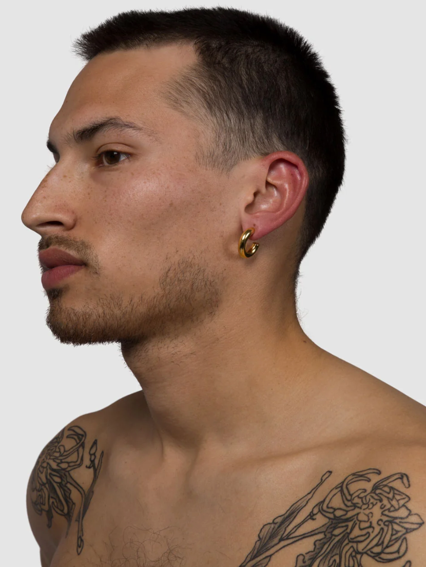 Small Thick Hoops - Gold