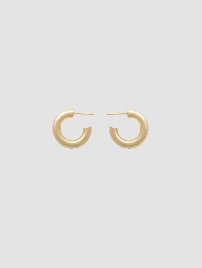 Small Thick Hoops - Gold