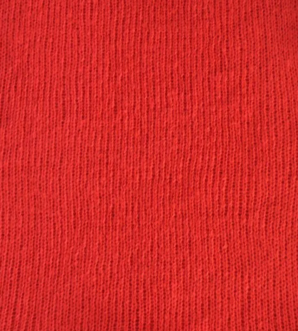 CROSS MOHAIR CARDIGAN - Red/Black
