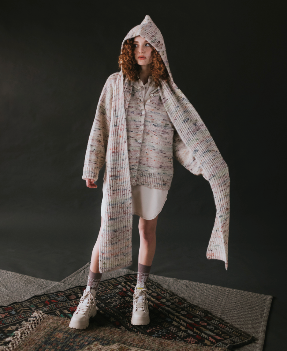 Moya Hooded Scarf Adult - Fig