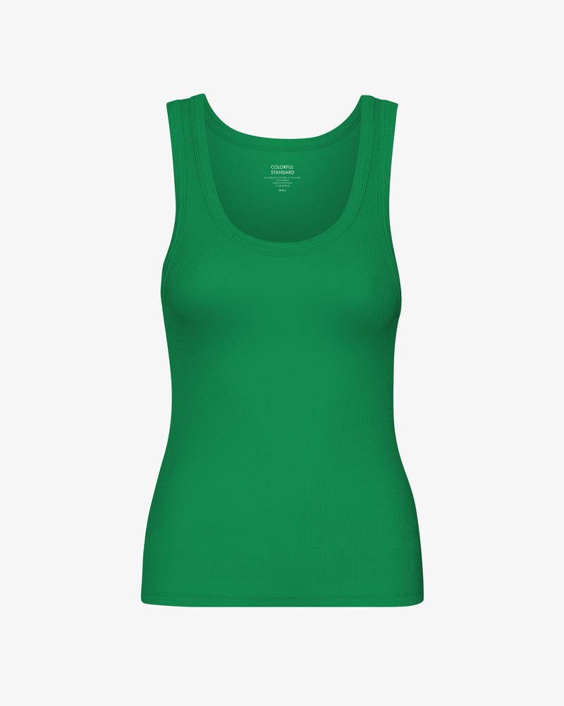 Women Organic Rib Tank Top - Kelly Green