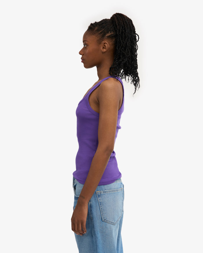 Women Organic Rib Tank Top - Ultra Violet