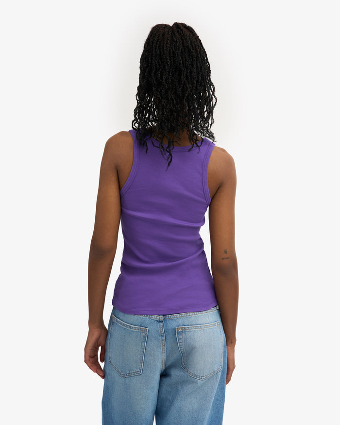 Women Organic Rib Tank Top - Ultra Violet