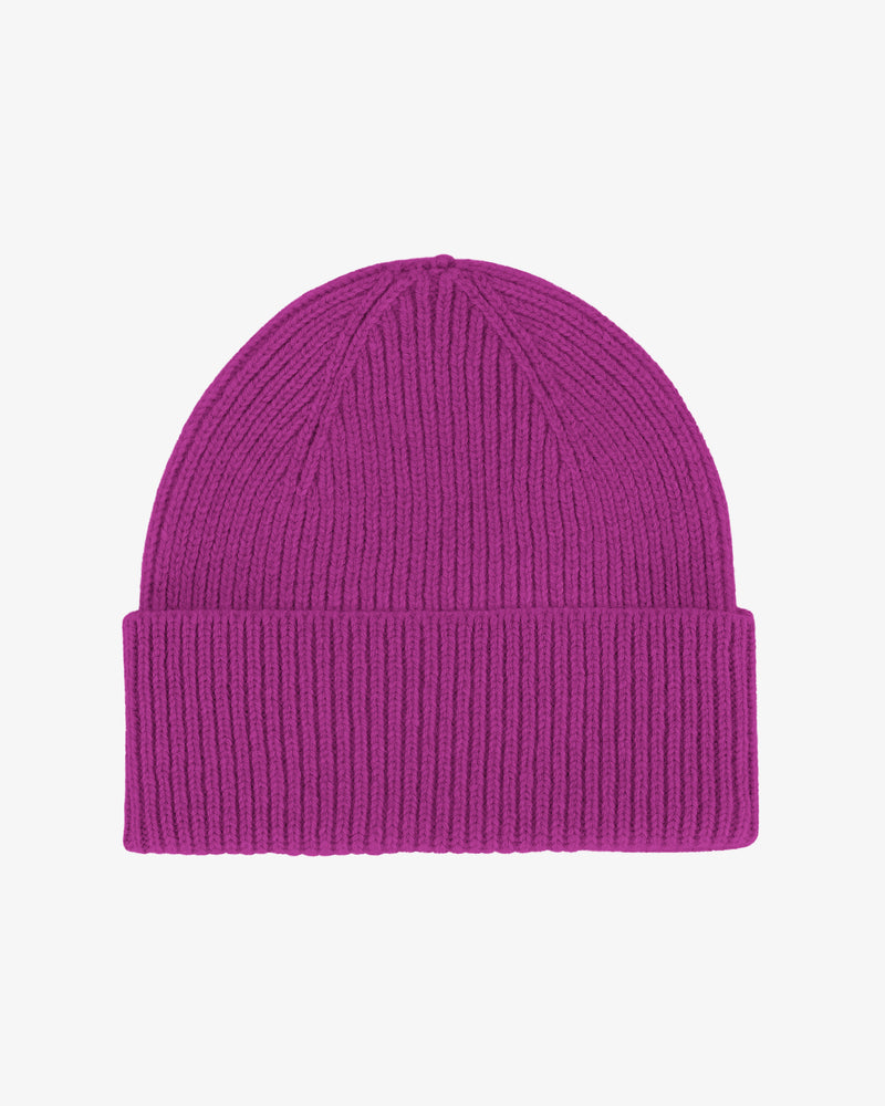 Merino Wool Beanie - Magenta Blaze