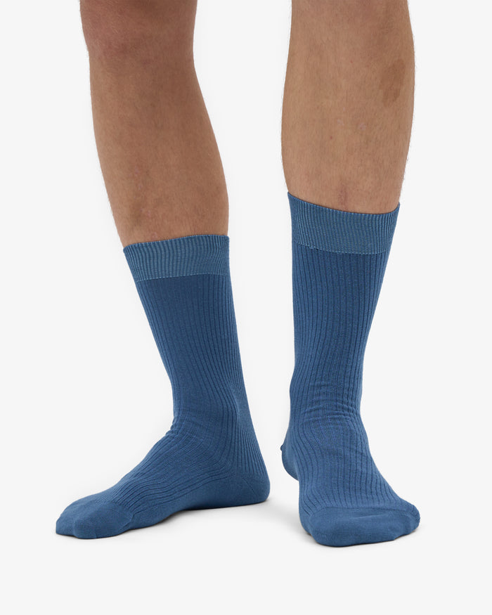 MEN CLASSIC ORGANIC SOCK - Petrol Blue