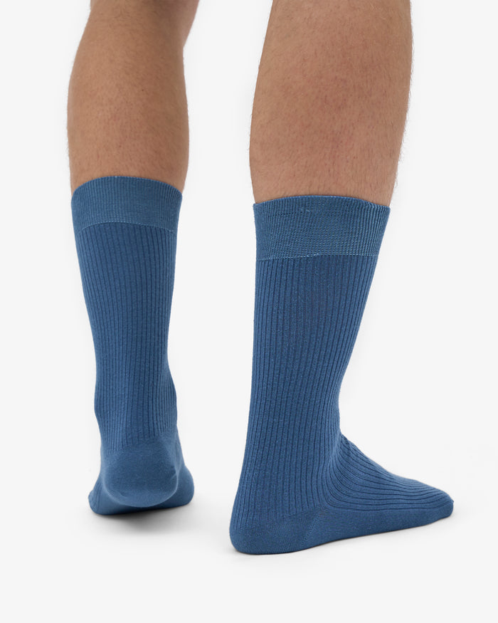 MEN CLASSIC ORGANIC SOCK - Petrol Blue