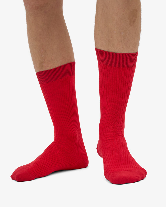 MEN CLASSIC ORGANIC SOCK - Scarlet Red