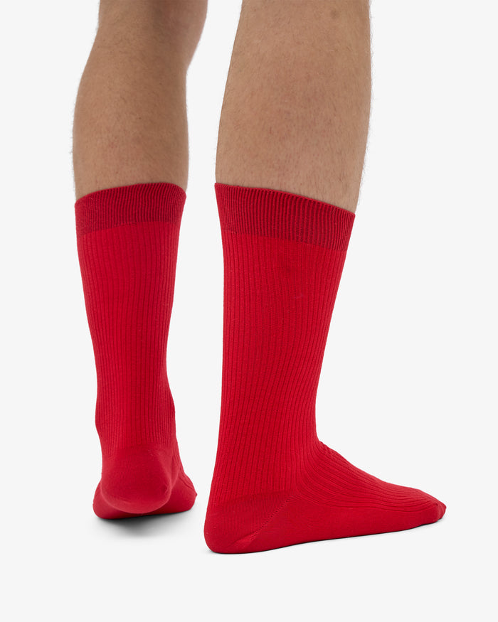 MEN CLASSIC ORGANIC SOCK - Scarlet Red