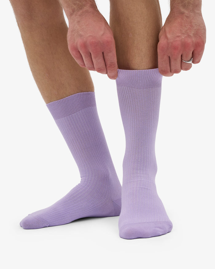MEN CLASSIC ORGANIC SOCK - Soft Lavender