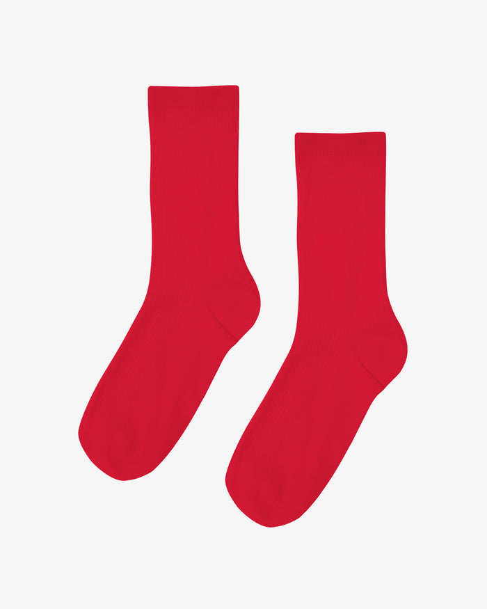 WOMEN CLASSIC ORGANIC SOCK - Red Tangerine