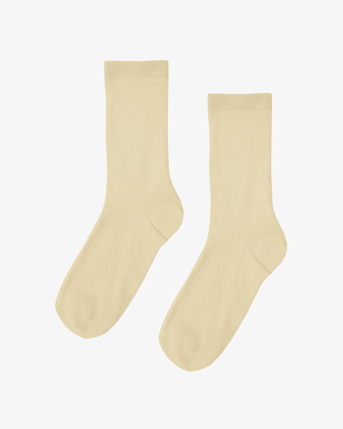 WOMEN CLASSIC ORGANIC SOCK - Soft yellow