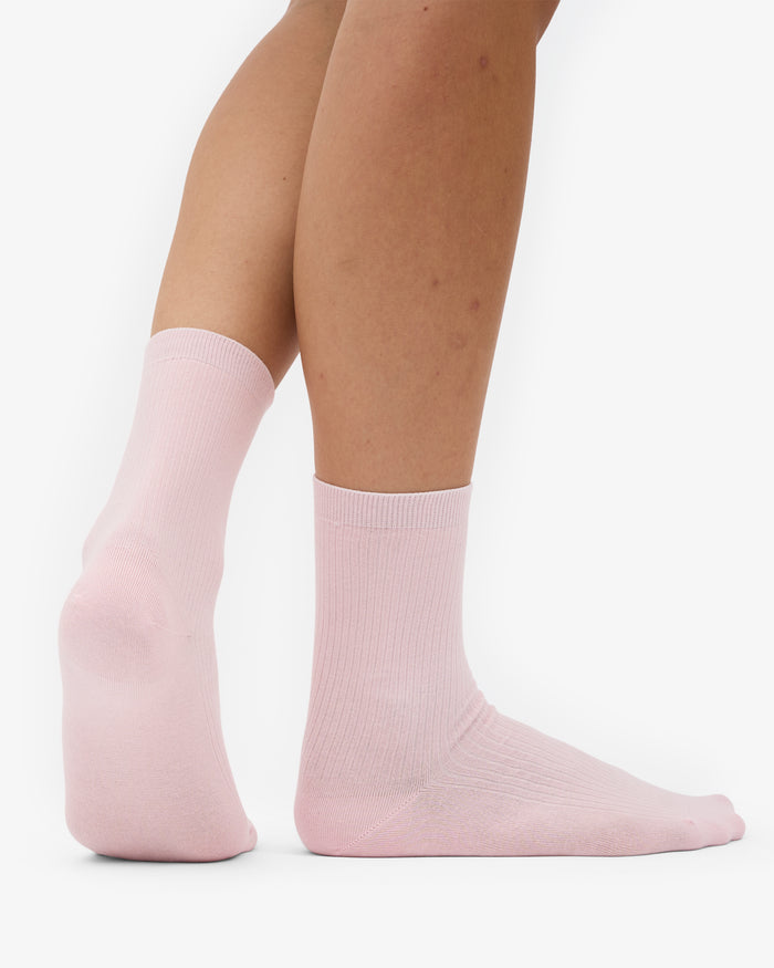 WOMEN CLASSIC ORGANIC SOCK - Fadet Pink