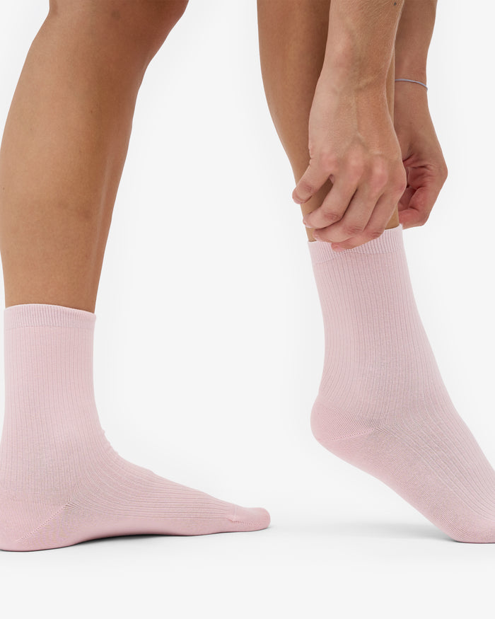 WOMEN CLASSIC ORGANIC SOCK - Fadet Pink