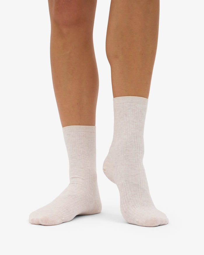WOMEN CLASSIC ORGANIC SOCK - Ivory White