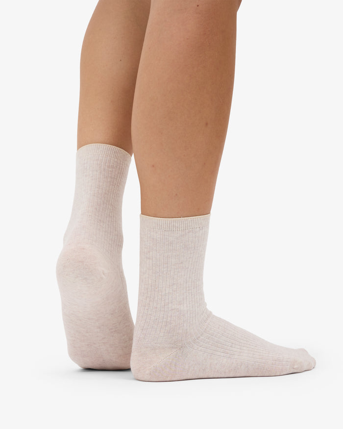 WOMEN CLASSIC ORGANIC SOCK - Ivory White