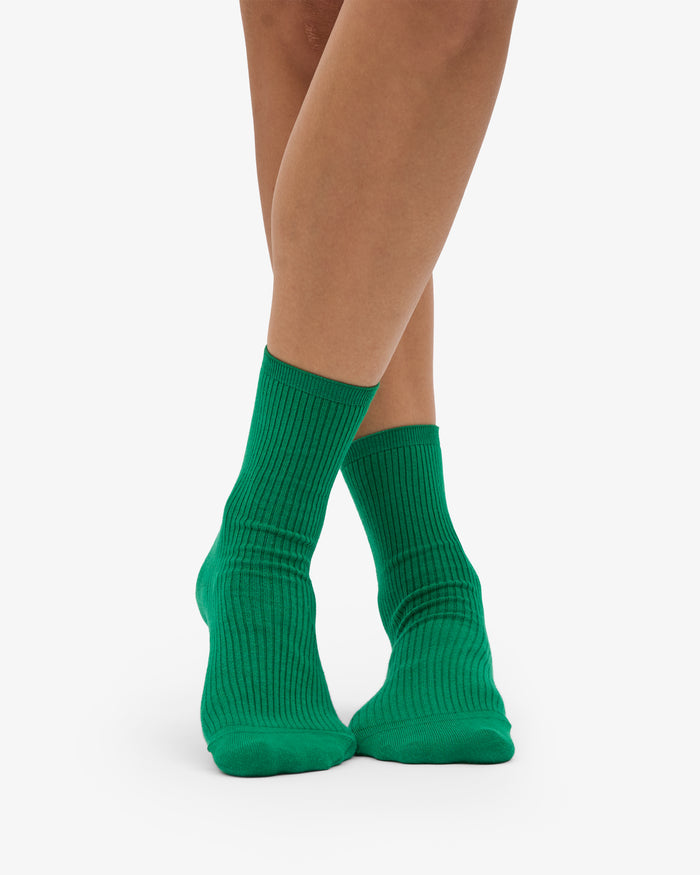 WOMEN CLASSIC ORGANIC SOCK - Kelly Green