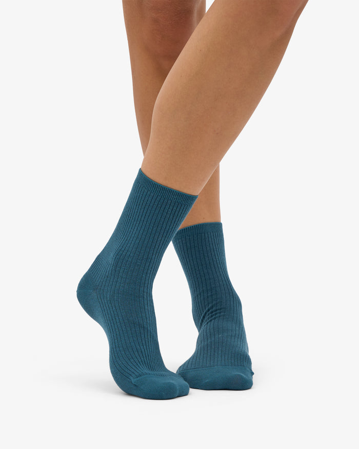 WOMEN CLASSIC ORGANIC SOCK - Ocean Green