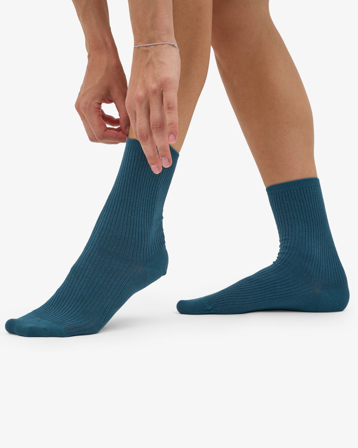 WOMEN CLASSIC ORGANIC SOCK - Ocean Green