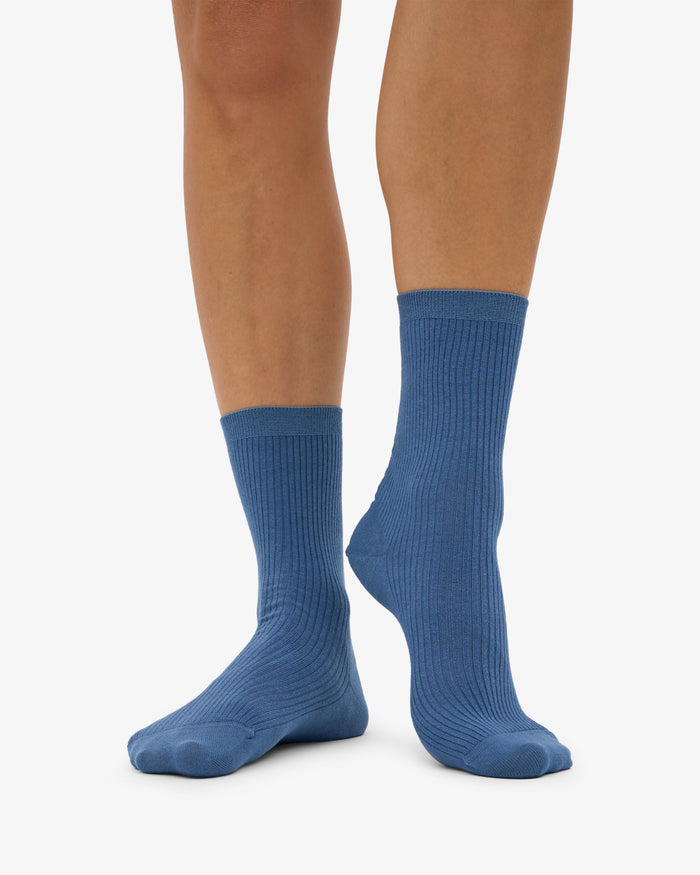 WOMEN CLASSIC ORGANIC SOCK - Petrol blue