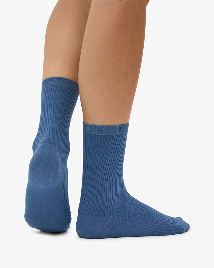 WOMEN CLASSIC ORGANIC SOCK - Petrol blue