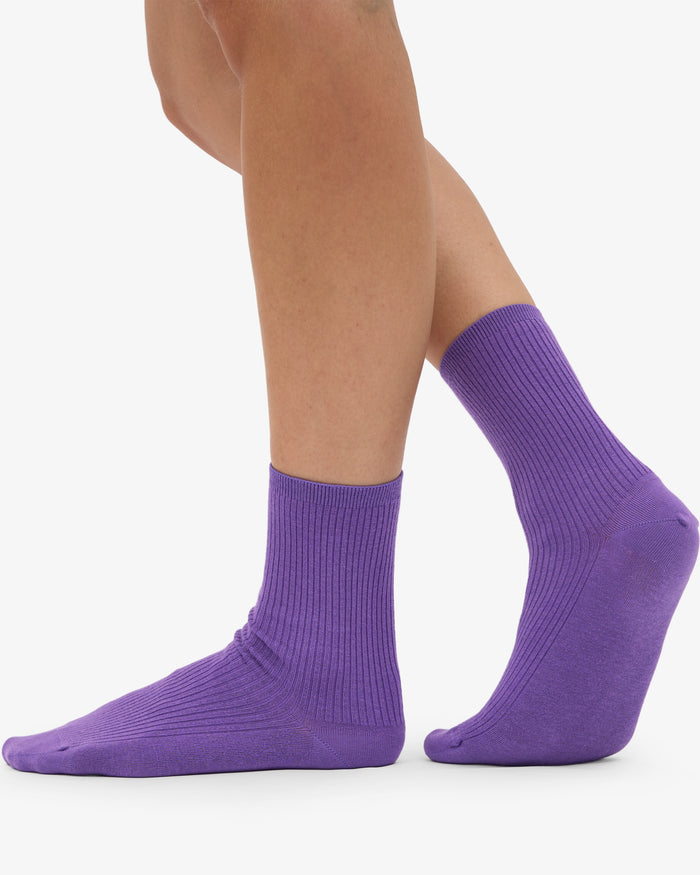 WOMEN CLASSIC ORGANIC SOCK - Ultra Violet
