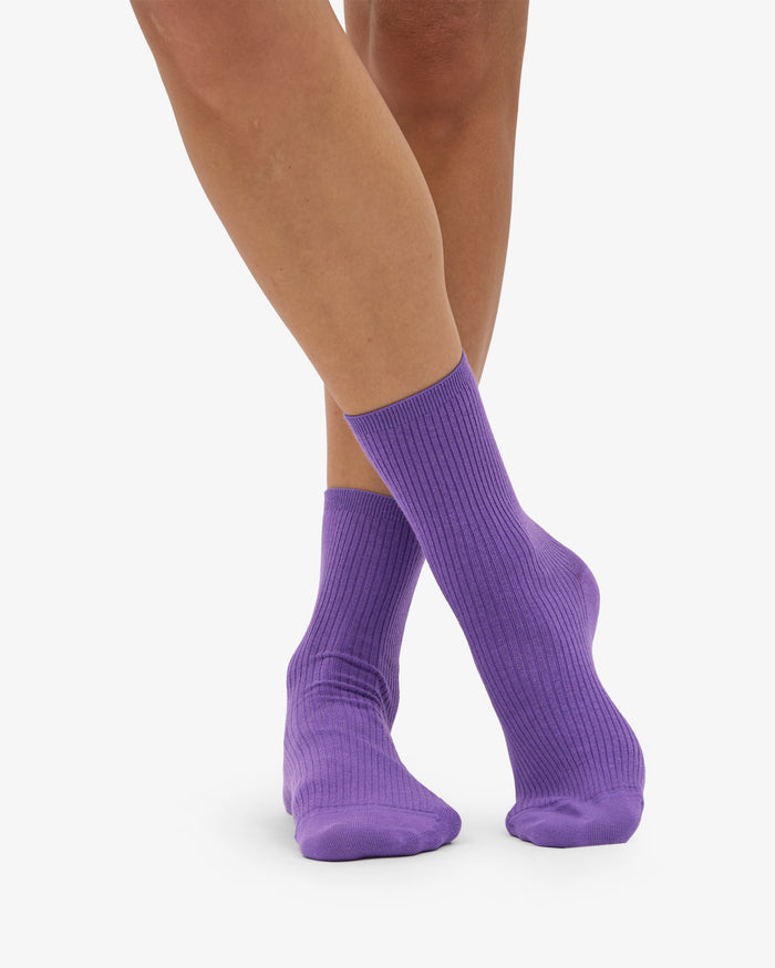 WOMEN CLASSIC ORGANIC SOCK - Ultra Violet