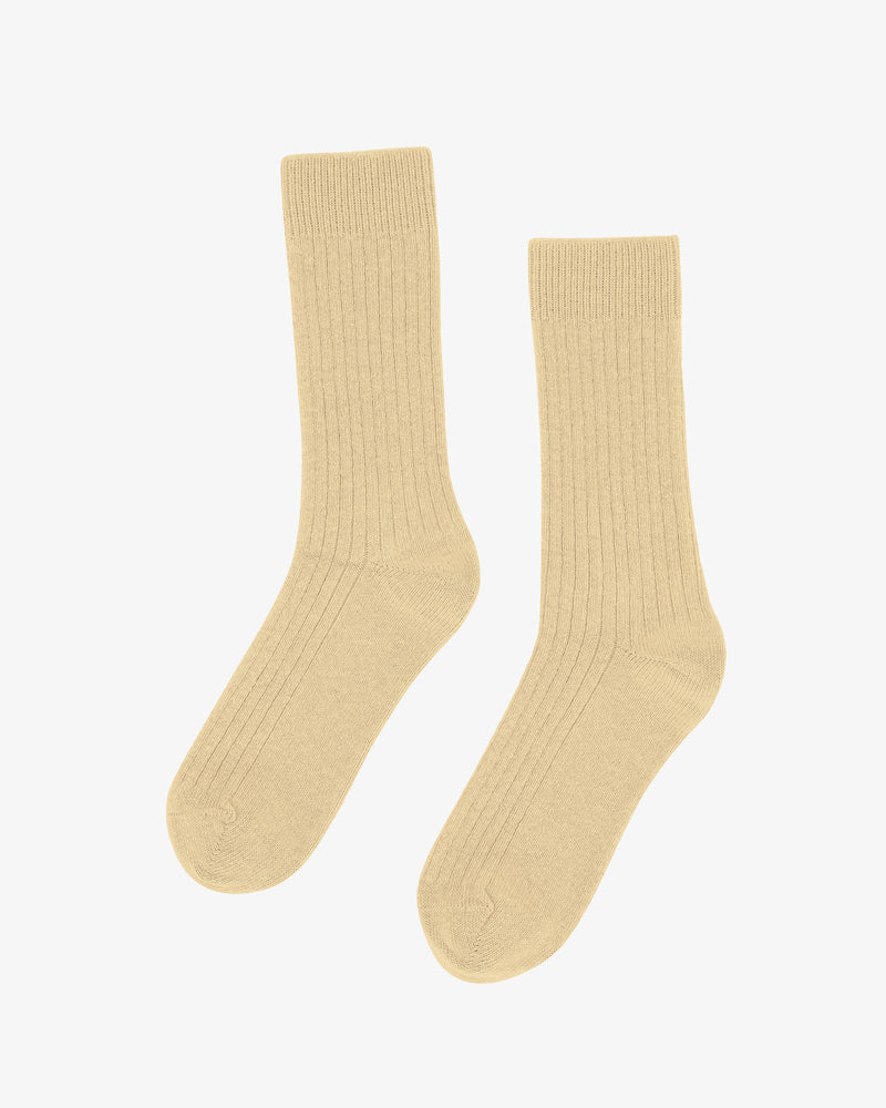 MERINO WOOL BLEND SOCK - Soft Yellow