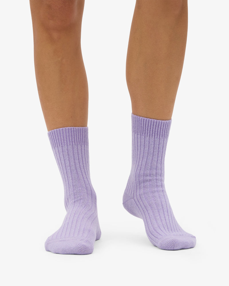 MERINO WOOL BLEND SOCK - Soft Lavender
