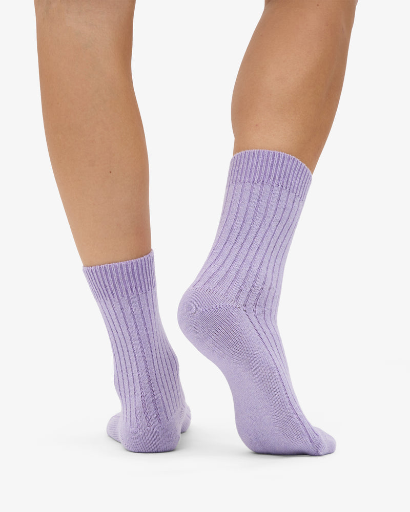 MERINO WOOL BLEND SOCK - Soft Lavender