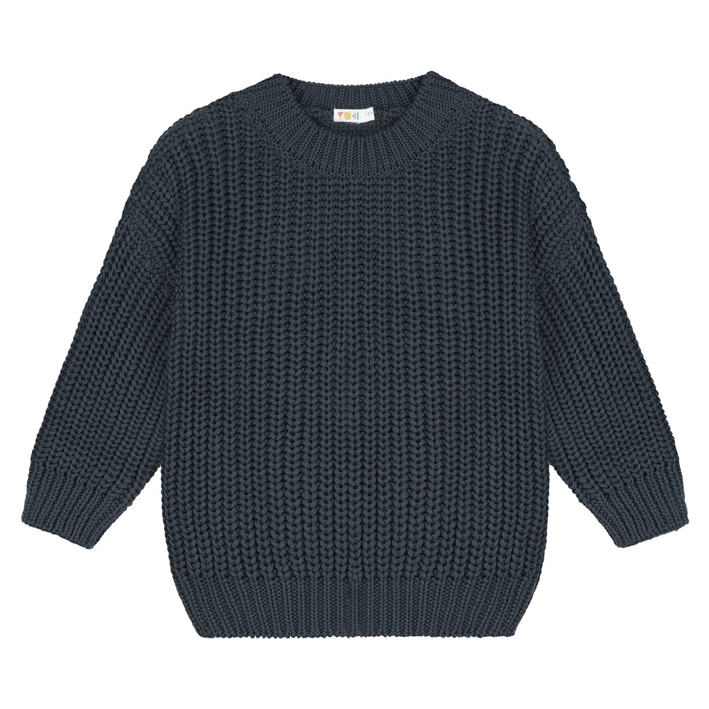 Chunky Knitted Sweater - Charcoal