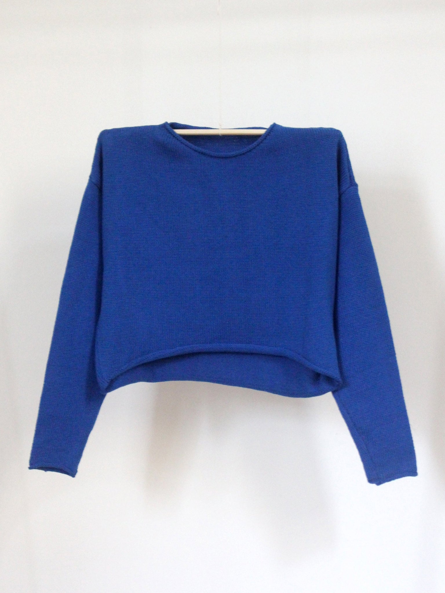 CROP SWEATER - Bright Blue
